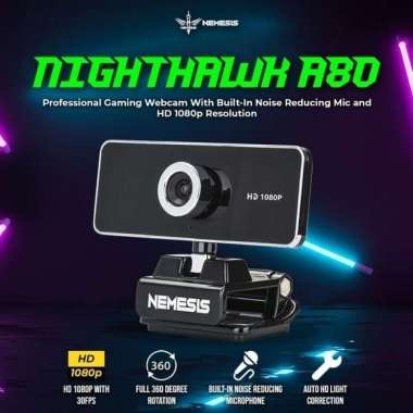 NYK Nemesis A80 Night Hawk Streamer Webcam Widescreen HD 1080P A-80