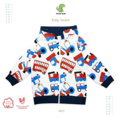 Skabe Jaket Bayi Anak Laki Laki Usia 6 Bulan Hingga 12 Bulan Motif Bus Full Printing 3899 Wakakids N