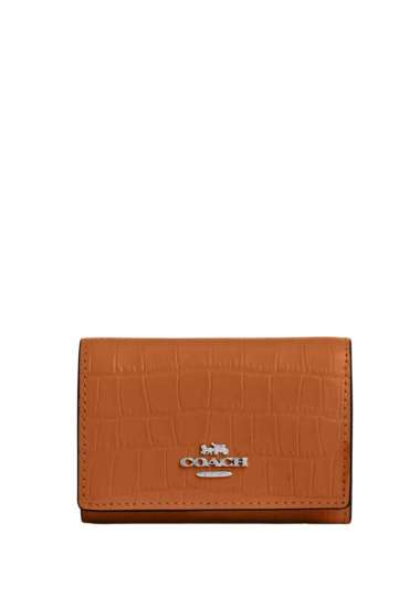COACH Micro Wallet Washed Orange