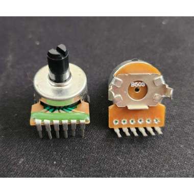 Potensio 50K B503 Kaki 6 Pin Tekuk Puteran Pendek Non Drat