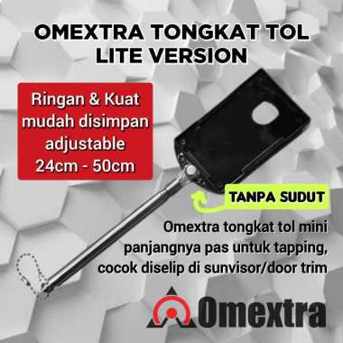 Tongkat Tol Lite Omextra Tongkat Tol Telescopic Tempat kartu tol mini HITAM LITE