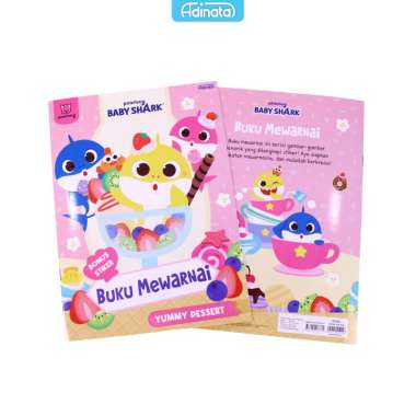 Baby Shark Coloring Book L 2430-9844 / Buku Mewarnai / Buku Aktivitas anak / Adinata