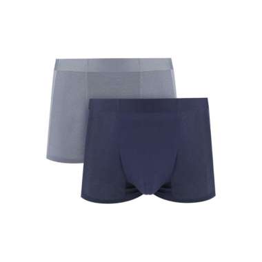Hush Puppies Knit Boxer Trunk Nylon Spandex Pria Navy Gray S