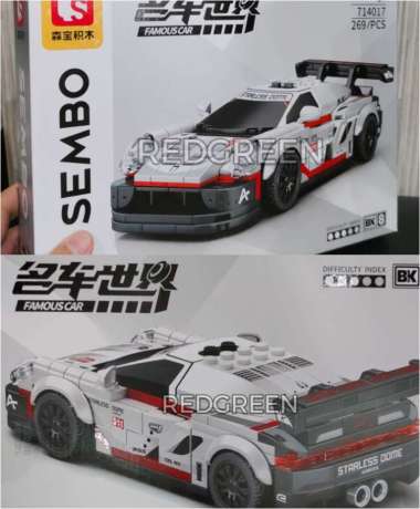 mainan anak brick koleksi sembo block famous car sembo brick mobil famous VARIAN 714017
