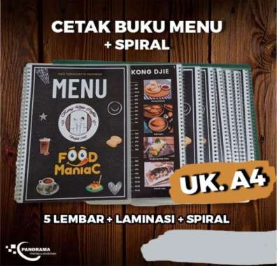 CETAK MURAH BUKU MENU CAFE | RESTORAN | PROMO FREE DESIGN