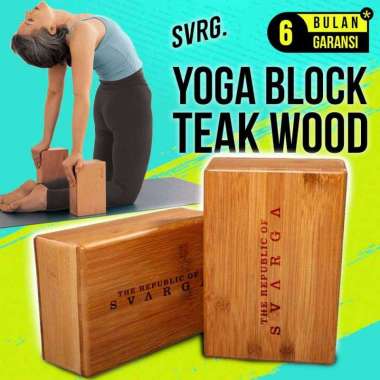 The Republic of Svarga Yoga Block Teak Wood / Kayu Jati Balok Yoga by The Republic of Svarga