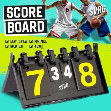 Svarga Portable Scoreboard - Papan Skor - Futsal - Badminton - Basket