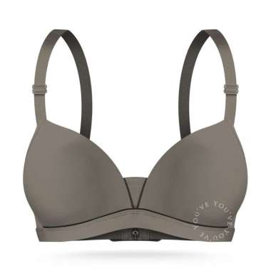 YouHave ( You’ve ) BH Bra Wanita Bahan Seamless BH Tanpa Kawat Busa Sedang PushUp Bra 3 Kaitan Bra S