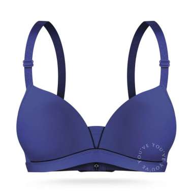 YouHave ( You’ve ) BH Bra Wanita Bahan Seamless BH Tanpa Kawat Busa Sedang PushUp Bra 3 Kaitan Bra S