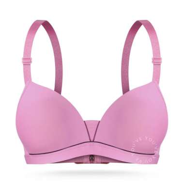 YouHave ( You’ve ) BH Bra Wanita Bahan Seamless BH Tanpa Kawat Busa Sedang PushUp Bra 3 Kaitan Bra S