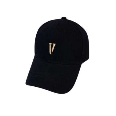TOKO1973 VICTOR Topi baseball topi pria topi wanita BLACK