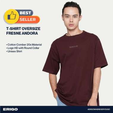 Kaos Unisex Erigo T-Shirt Oversize Fresne Andora XXL