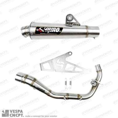 Knalpot Racing Shijiro M3 Vespa Sprint Primavera Lx S Lxv Zip Gts Inlet38 Zip
