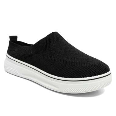 Dr. Kevin Sepatu Sandal Wanita Mules Sneakers Slip On Flyknit 579-004 Hitam 37