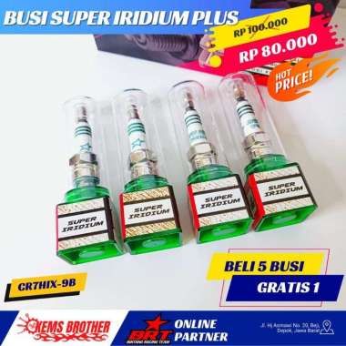 BUSI RACING IRIDIUM ORIGINAL BRT KLX MIO GRAND CR7HIX-9B DERAT PENDEK MIO SPORTY/SMILE