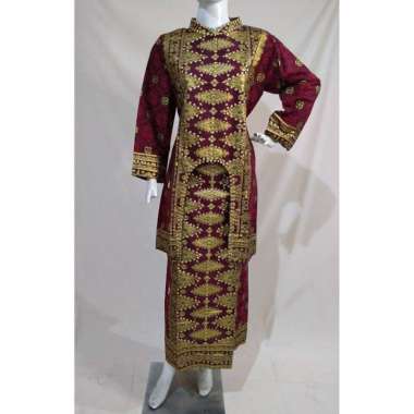 Songket Pash - Baju Batik Songket Pria Motif Prada Merah Marun | Single Dan Couple Baju Pria