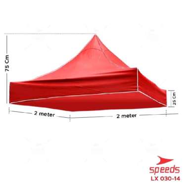 Speeds Atap Tenda Bazar Pameran 2x2m Tenda Stand Jualan Outdoor Indoor Lipat Merah