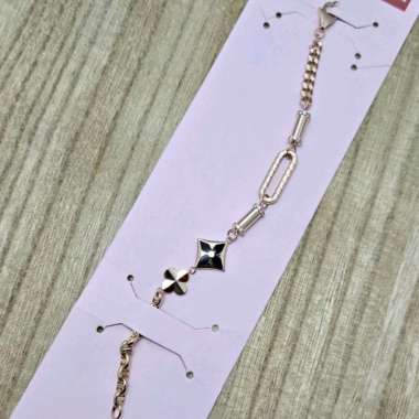 gelang emas wanita fashion 17k/87, 7.35gr, P : 17.2