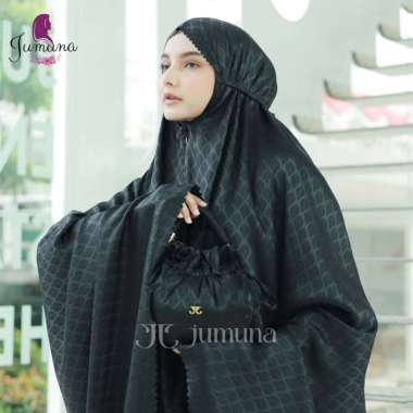 Jumuna - Mukena Dewasa Premium Silk Jaguar Lasercut Arsyila, Marissa MARISSA BLACK