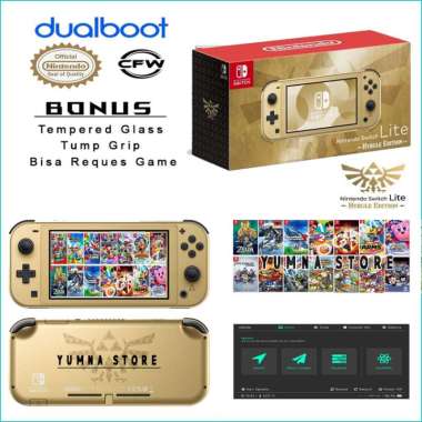 Nintendo Switch Lite Hyrule Zelda Gold Edition CFW Full Game OFW NO GAME