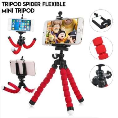 Tripod Mini Spider Flexible Portable Tripot Hp Handphone Camera Kamera