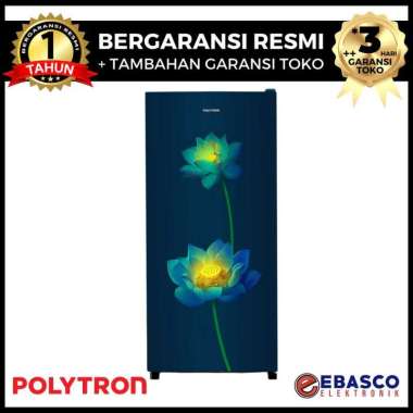 Kulkas POLYTRON PRB 187LB KAPASITAS 180 Liter 75 watt