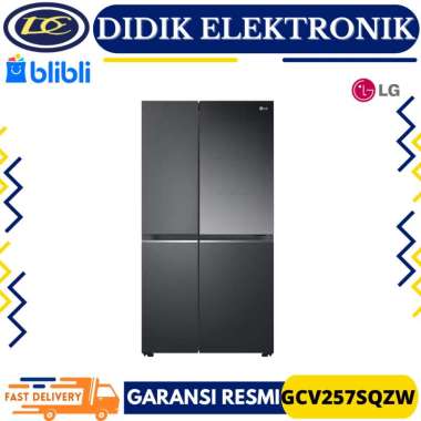 Kulkas LG GCV257SQZW 694L Kulkas Side by Side Instaview Door In Door