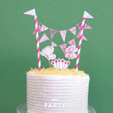 Cake Topper Kit - Pink Butterfly
