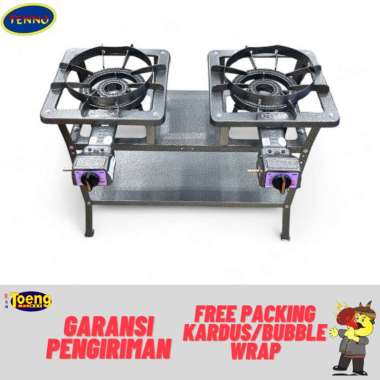 Kompor Gas Usaha Komersil / Kompor 2 Tungku - KOMPOR COR+RAK GST-244-TR TENNO