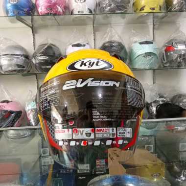HELM KYT 2 VISION SOLID CRIMSON YELLOW ORIGINAL L