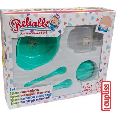 Reliable Feeding Set Mangkok Tempat Makan Kecil Bayi Kemasan Box 5002 Tosca