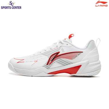 New Sepatu Badminton Lining Player Series Halberd 2.0 AYZU019 / AYZU019-1 White Fire Red 45