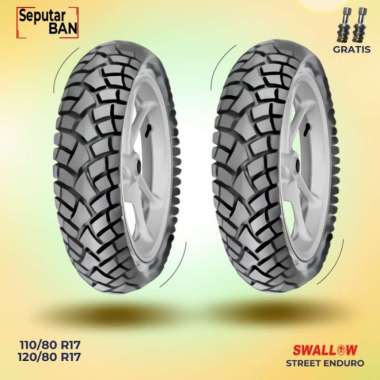 Sepasang Ban Moge // SWALLOW STREET ENDURO 110/80 & 120/80-17 Tubeless