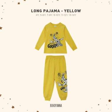 Bohopanna x Disney Long Pajama | Boho Panna Baju Tidur Anak 4Y Yellow