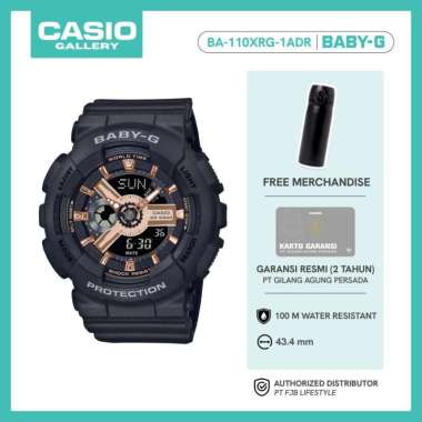 Casio Baby-G Jam Tangan Wanita BA-110XRG-1ADR Analog Digital Water Resistance Black