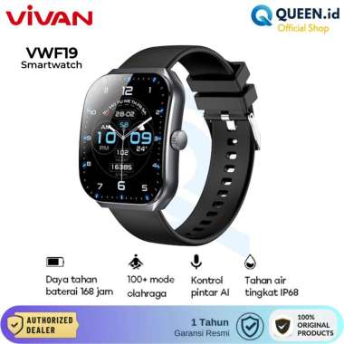 VIVAN VWF19 Smartwatch 2.01" Curved Display Stylish Smart Watch IP68 Bluetooth Phone Call