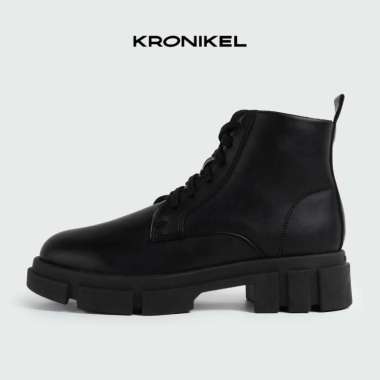 Kronikel Sepatu Boots Wanita Gia Black - Boots Casual - Sepatu Kerja - Sepatu Formal 37