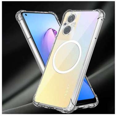 Casing Oppo Reno 7z 8z MAGSAFE Wireless Tpu Clear Magnetic Transparan Bening Softcase reno 8z