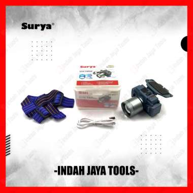 SURYA SYH T605Z Senter Kepala LED 60 W - Head Lampu Terang 30 Jam Lithium 4000 mAh Headlamp Hiking C