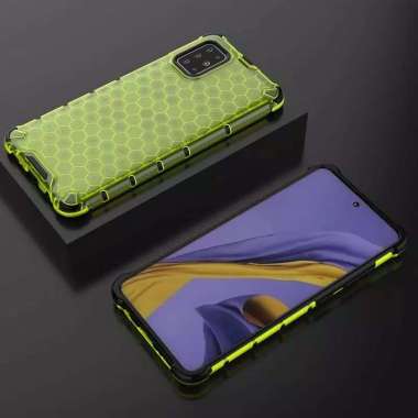 Case Samsung Galaxy A51 Clear Bees Series Honeycomb Original Case A51 Hijau
