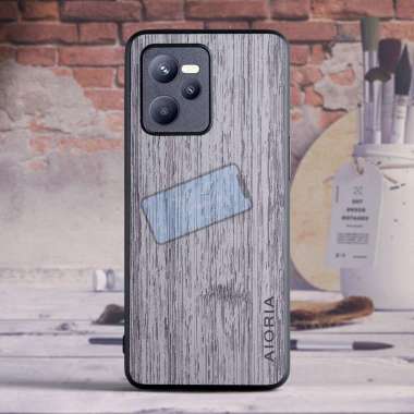 Case Realme C35 Case Aioria Bambu Pattern Original Realme C35 Case Light Gray