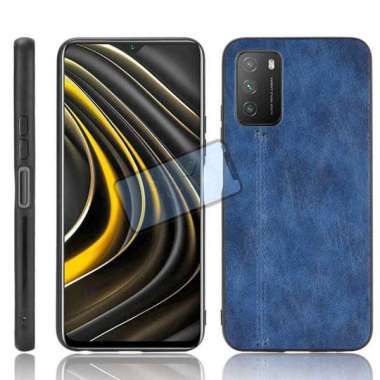 Case Xiaomi Redmi 9T Soft Case Luxury Premium Leather anti-shock Case Redmi 9T Biru