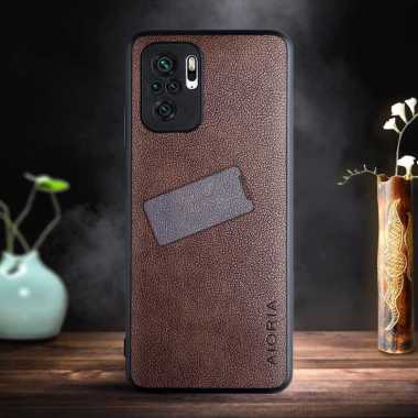 Case Xiaomi Redmi Note 10 Case Aioria Luxury Matte Original Redmi Note 10 Case Coffee