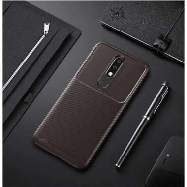 Original Case Shockproof Case Nokia 5.1 Plus Soft Case Nokia 5.1 Plus Cokelat
