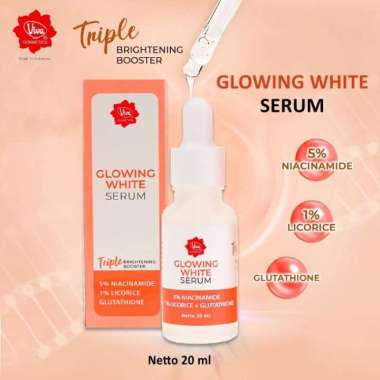 Viva Glowing White Serum with Niacinamide, Licorice & Glutathione 20ml Serum Pencerah Wajah