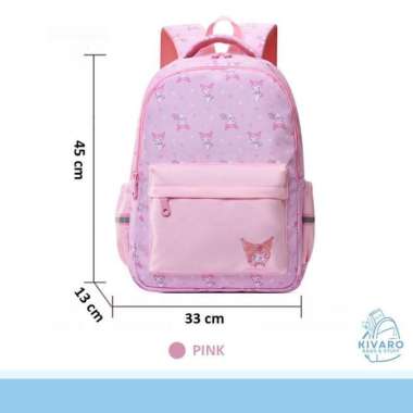 Tas Ransel Anak SD Sanrio Kuromi Besar 45cm | 0891 Kivaro Indonesia Pink