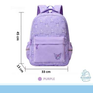 Tas Ransel Anak SD Sanrio Kuromi Besar 45cm | 0891 Kivaro Indonesia Ungu