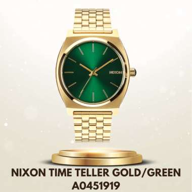 Nixon A0451919 Time Teller Gold/Green Sunray - Jam Tangan Nixon Original