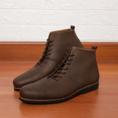 Boston Sepatu Boots Pria Crazy Horse Leather - Sepatu Kulit Asli 41