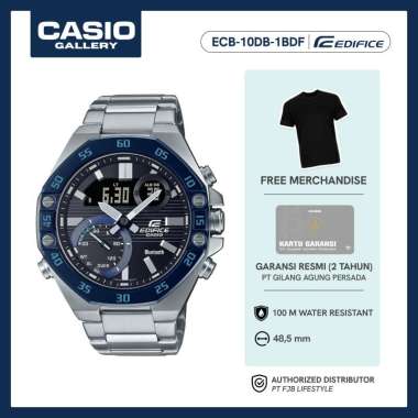 Casio Jam Tangan Pria Edifice Analog Digital ECB-10DB-1BDF Original